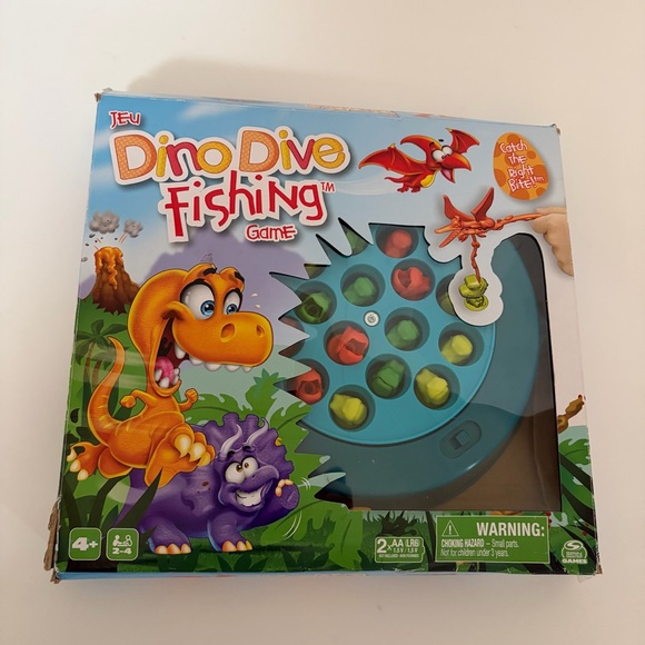 Spin Master Other - Dino Dive Fishing Game Spin Master Dinosaur Kids Interactive Tabletop Activity